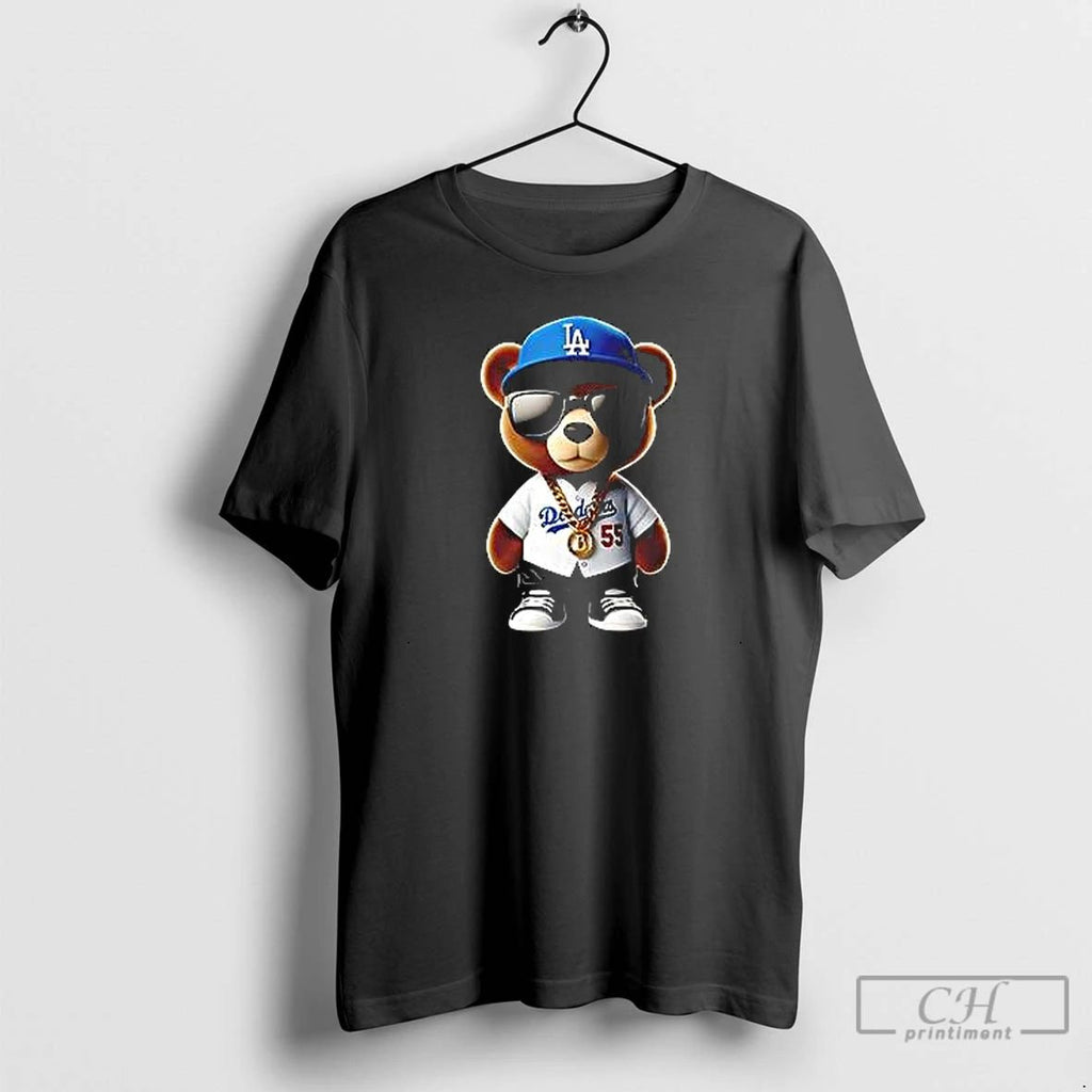 Premium Bear In Blue Dodger Classic T Shirts