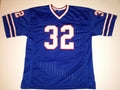 Custom #32 Blue Mesh Football Jersey