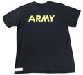 US Military Men's APFU Short Sleeve Shirt Army Black and Gold PT Fitness Large