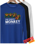 The Fourth Monkey See No Evil Hear No Evil Speak No Evil T SHIRT Funny Evolution