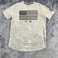 Under Armour Shirt Adult Large Tan Camo Project Rock Freedom USA Flag Gym Mens