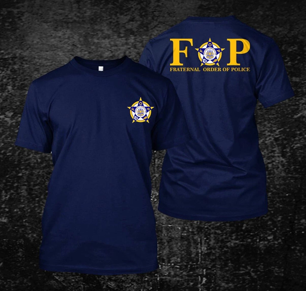 Flaternal Order of Police Logo - custom men's T-Shirt Tee
