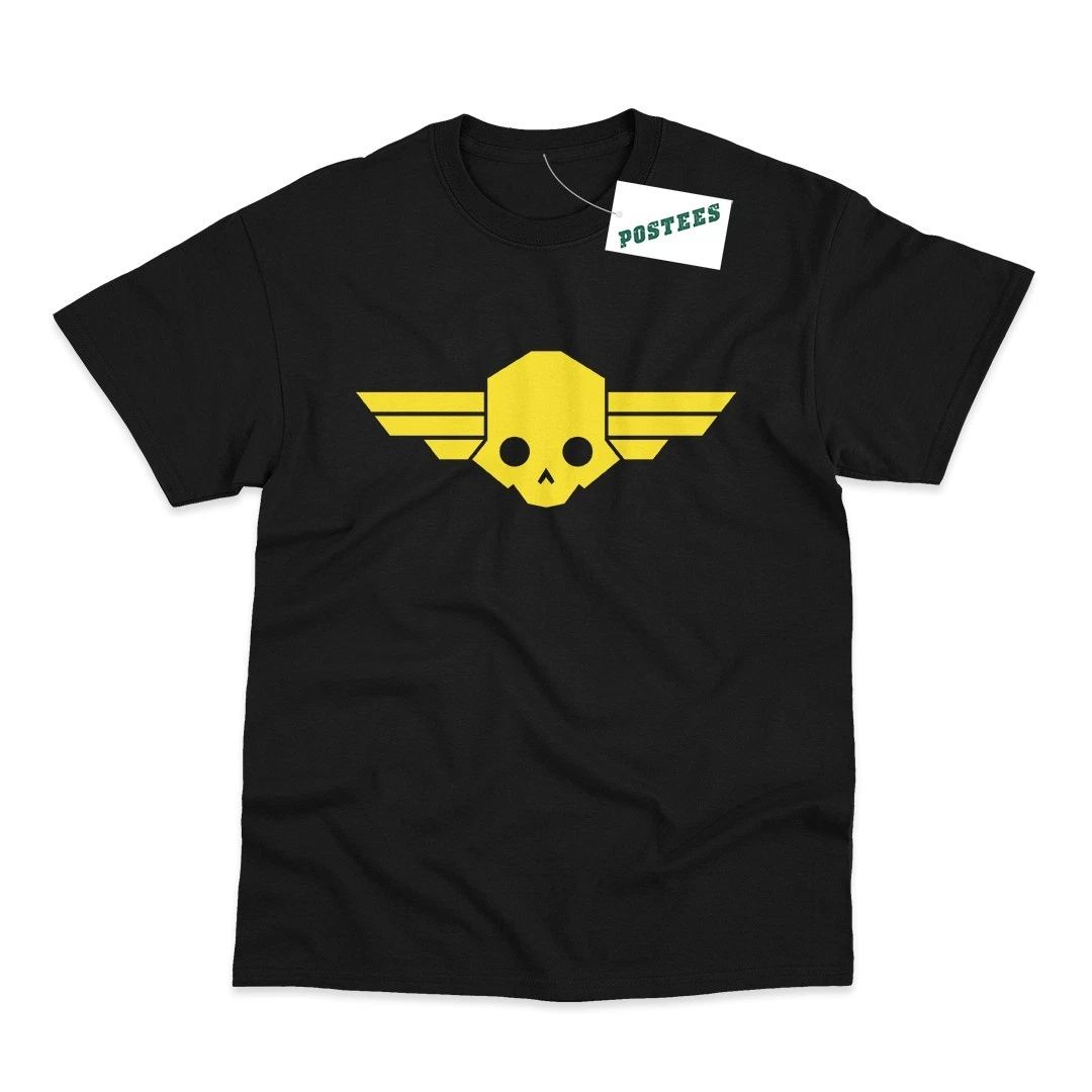 Skull Logo Inspired by Helldivers Gamer Printed T-Shirt