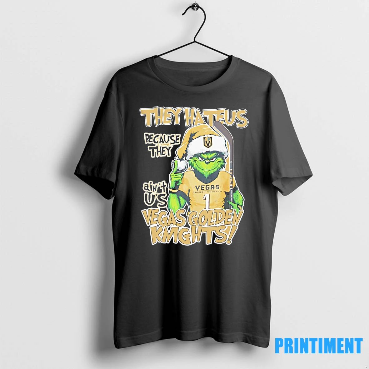 Vegas Golden Knights Grinch They Hate Us Because They Aint Us Christmas Tshirts Sweater