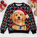Custom Photo Crochet Pet Christmas Gifts For Dog And Cat Lovers - Personalized Ugly Sweatshirt