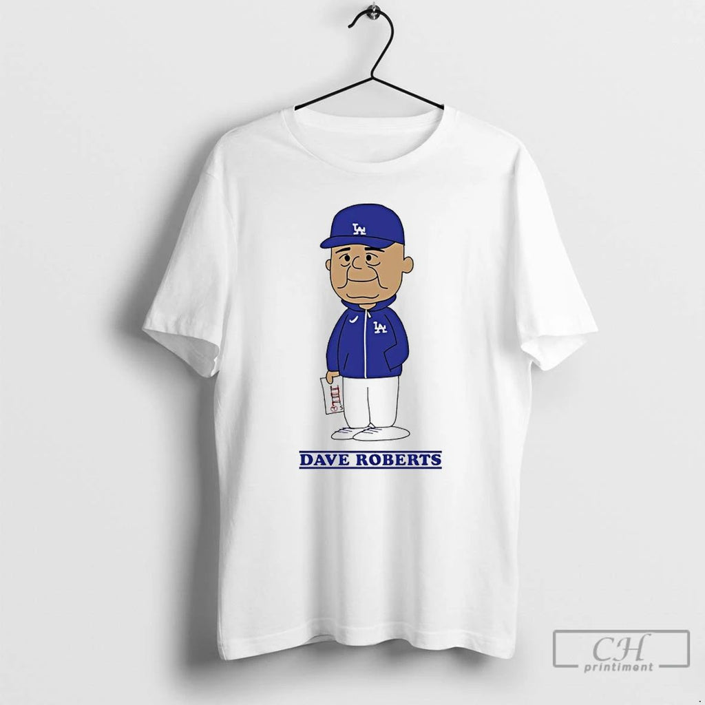 Classic Peanuts X Dave Roberts Los Angeles Dodgers Baseball T Shirts