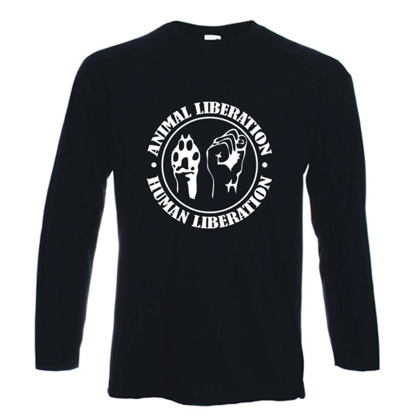 ANIMAL LIBERATION LONG SLEEVE T-SHIRT - Vegetarian Vegan Rights  Political