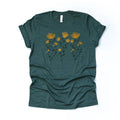 Yellow Floral Boho Comfort Tee Shirt Soft Aesthetic Gift For Her