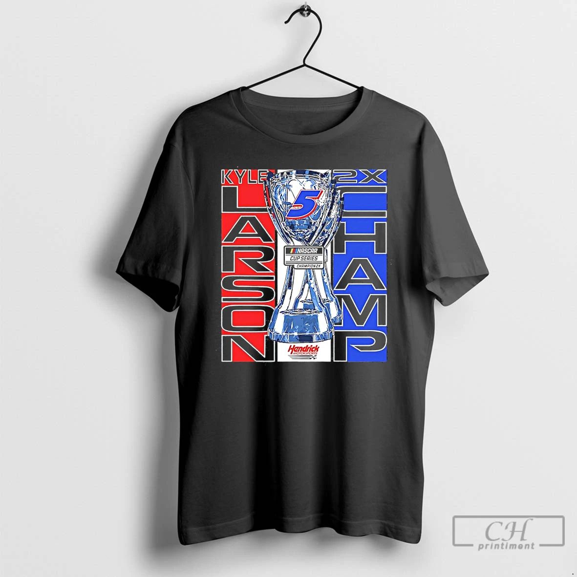 Classic Kyle Larson 2x Nascar Cup Series Champion Trophy T Shirts
