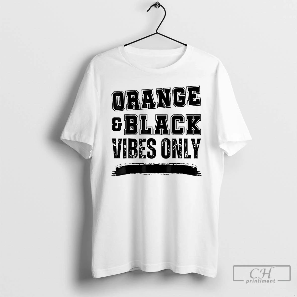 Classic Orange And Black Game Day T Shirts