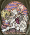...Lost Surf Surfing Skeleton Skate Green Short Sleeve Cotton T-Shirt Medium