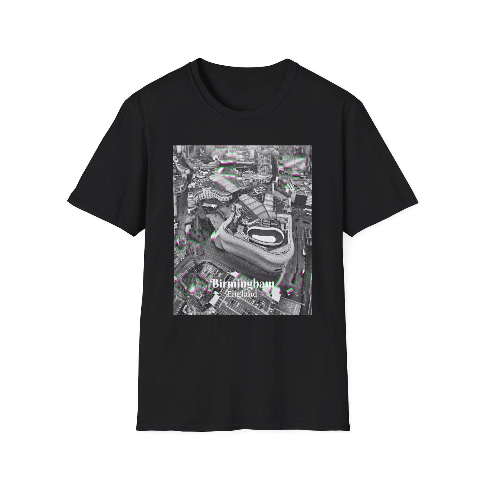 Birmingham England T-Shirt Black skyline