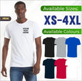 Personalised Custom Printed Uneek Olympic T-Shirt 100% Cotton Casual Tee T Shirt