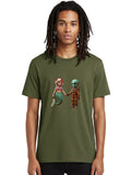 Mermaid-Alien-Couple-1 Mens Graphic Tee, 100% Cotton, Casual Summer Wear