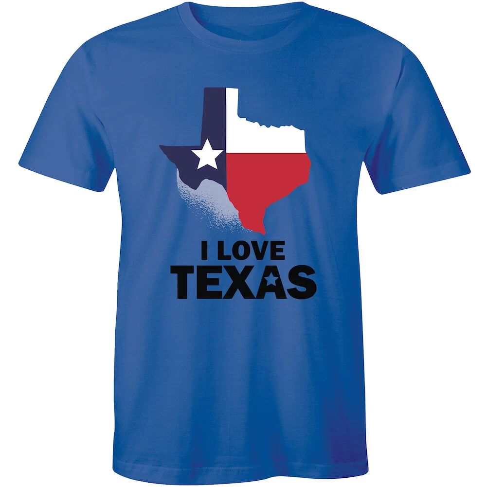 I Love Texas Map Flag Men's T-shirt Cute Home State Pride Texan Lonestar State