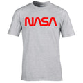 NASA Red Logo  National Aeronautics & Space Administration Unisex Grey Tshirt