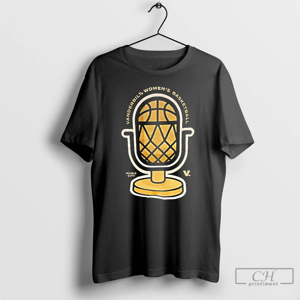 Premium Vanderbilt Womens Basketball Team Microphone Music City T Shirts