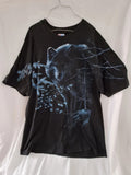 Hanes T-shirt Men's XXL Black/Blues  Wolf In Woods Graphic  Minnesota Nature