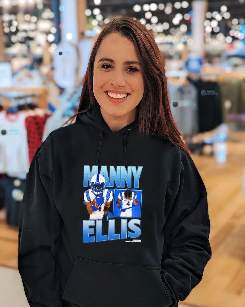 Manny Ellis Indiana State University Running Back No 4 shirt