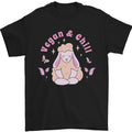 Vegan & Chill Meditation Yoga Spiritual Mens T-Shirt 100% Cotton