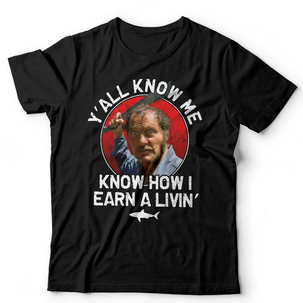 Jaws TShirt Y'all Know Me Unisex Quint Shark Fishing Retro Vintage Amity Island