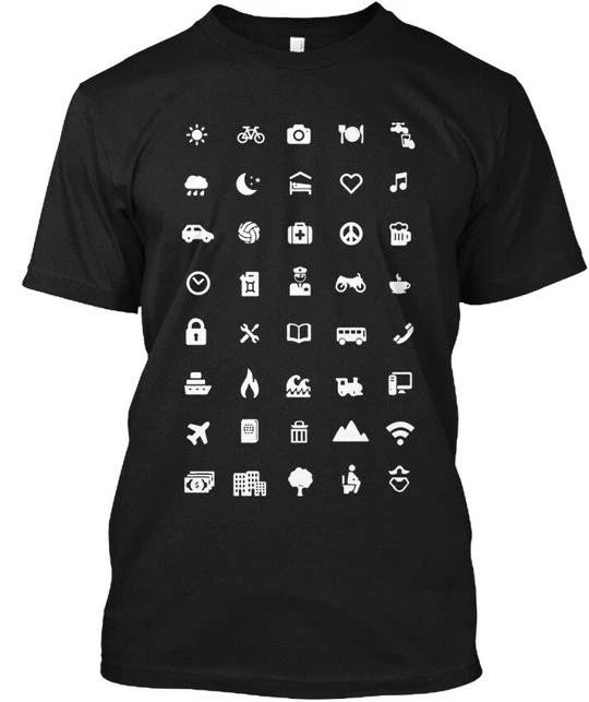 Travel Icon T-Shirt Made in the USA Size S to 5XL