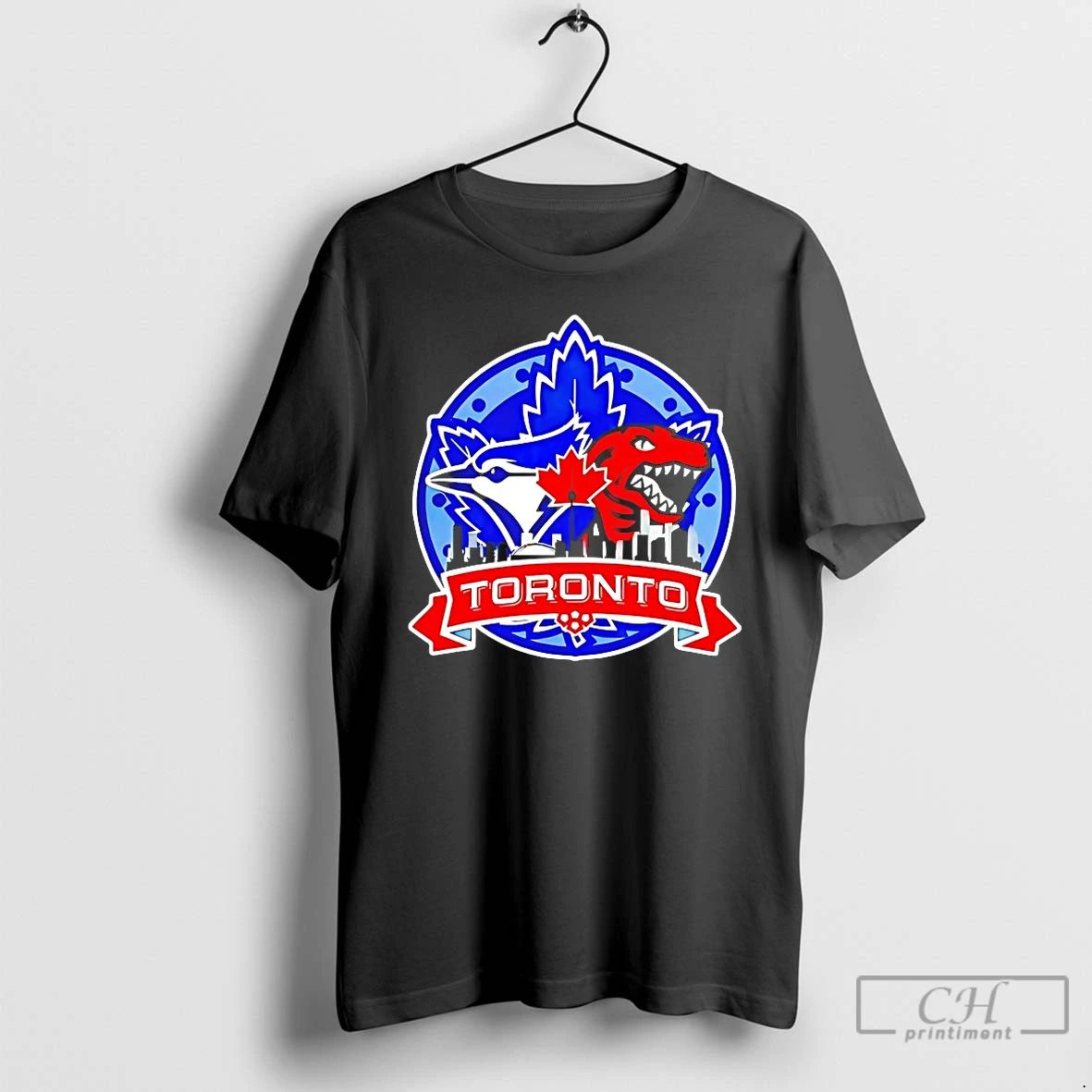 Classic Toronto Raptors And Toronto Blue Jays Hybrid Logo T Shirts