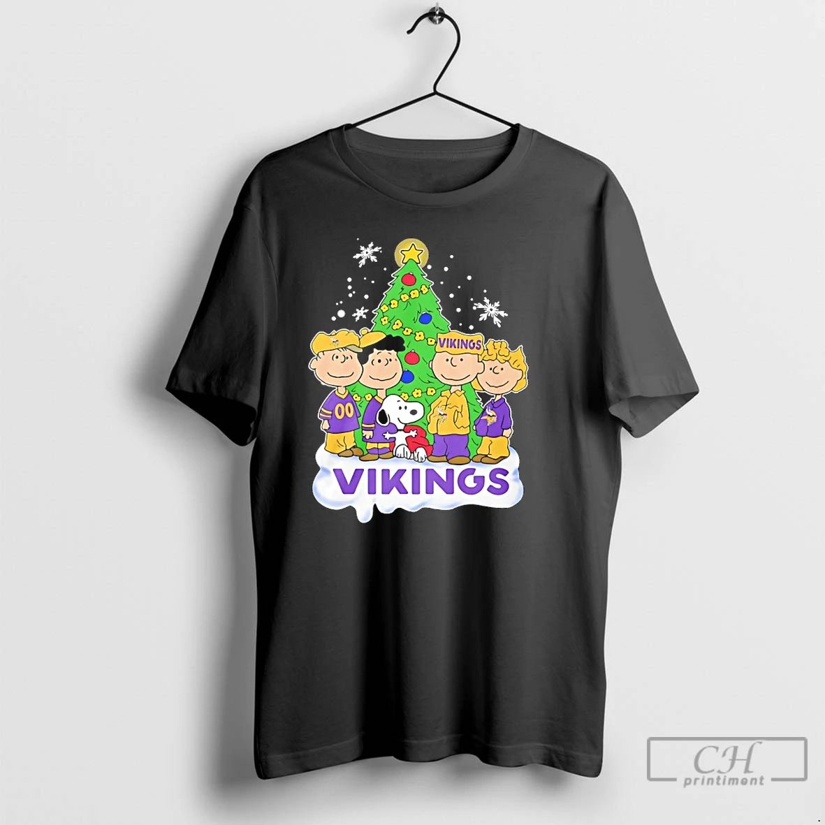 Classic Peanuts Characters X Minnesota Vikings Chrismas T Shirts