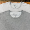 BYLT Premium Basics Lux Drop Cut T-Shirt Mens XXL Grays Lot Of 2