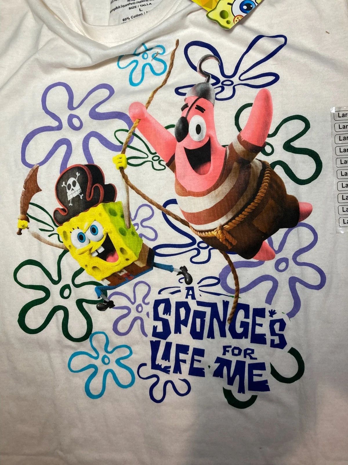 SpongeBob "A Sponge's LIfe for Me" tshirt LARGE Search for SquarePants
