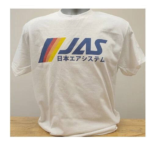 JAS T Shirt Japan Air System Asia Airline Pacific Aviation Skymark Tokyo New 401