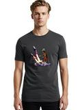 Zombie-Rocket-Launch Mens Graphic Tee, 100% Cotton, Casual Summer Wear