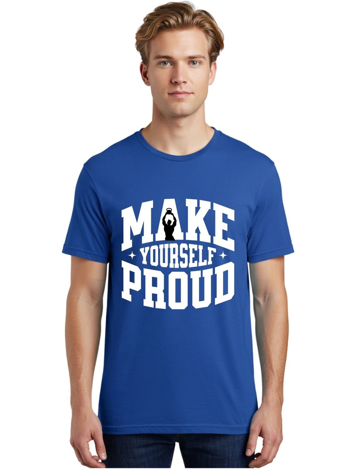Make-Yourself-Proud Mens Graphic Tee,100% Cotton,Casual Summer Wear