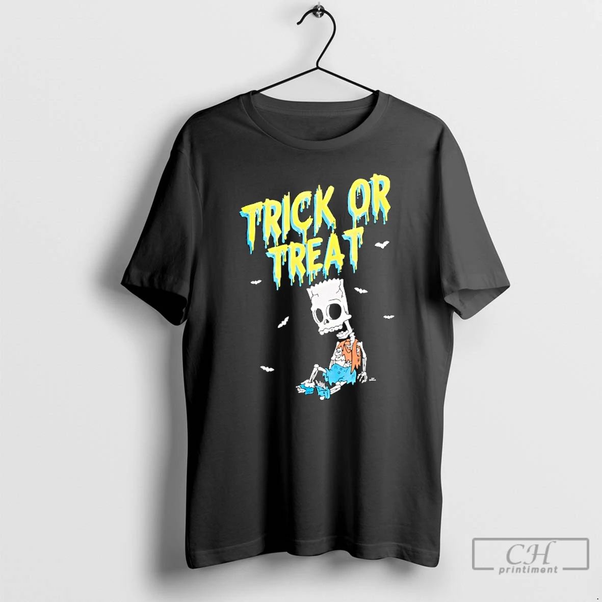 Classic The Simpsons Trick Or Treat Skeleton Halloween T Shirts