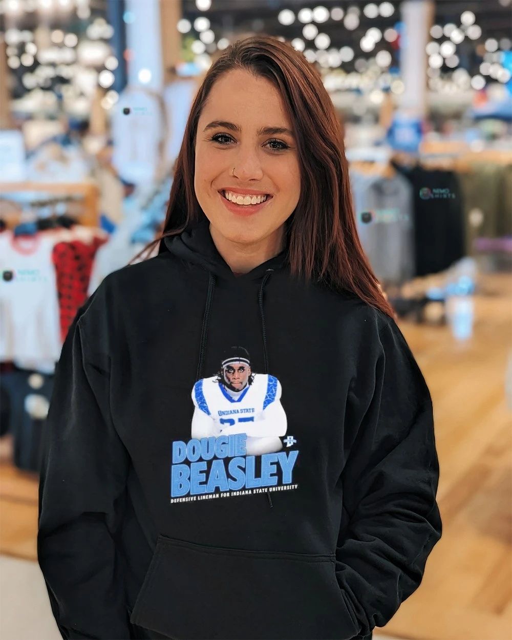 Dougie Beasley Defensive Lineman for Indiana State University Sycamores shirt