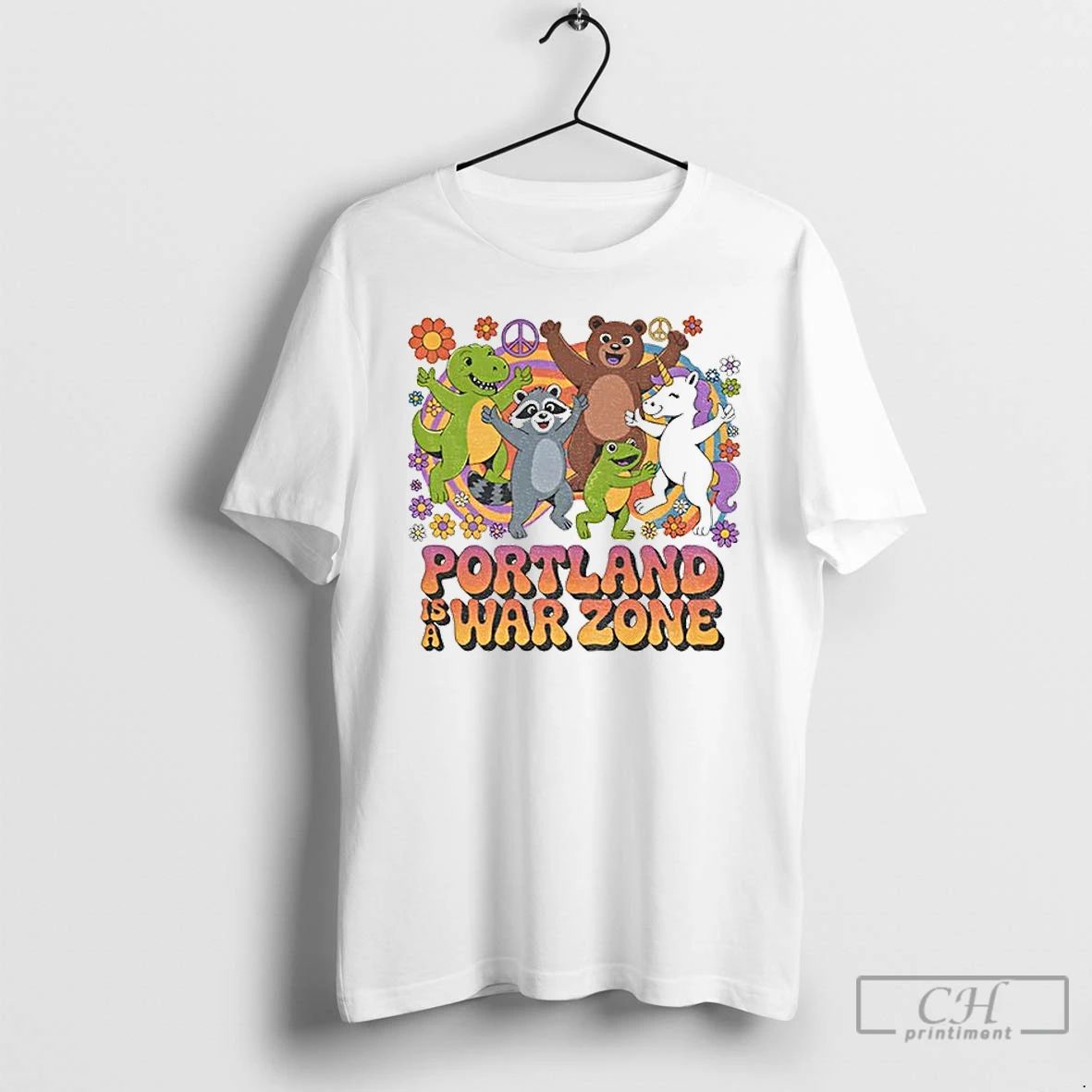 Classic Portland Is A War Zone Resist Animal Dancing T Shirts
