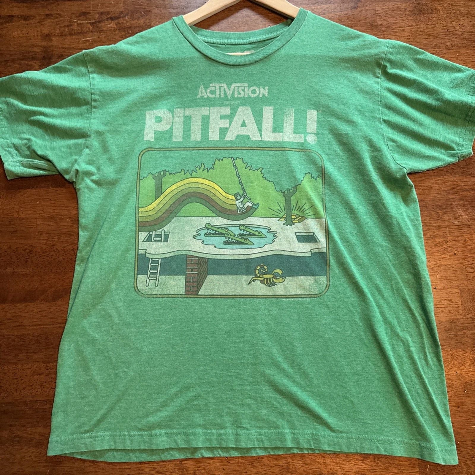 RETRO Pitfall Tshirt Men's Large Video Game Atari Activision