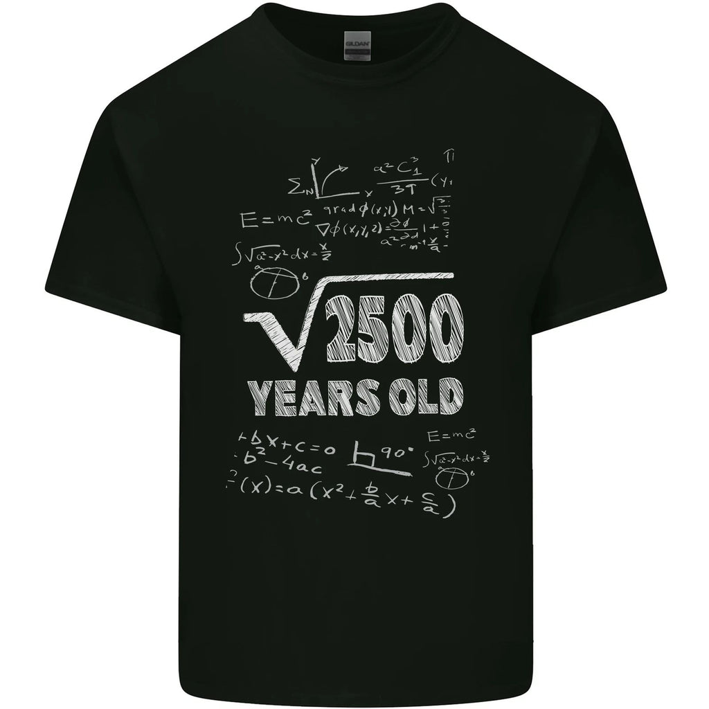 50th Birthday 50 Year Old Geek Funny Maths Mens Light Cotton T-Shirt