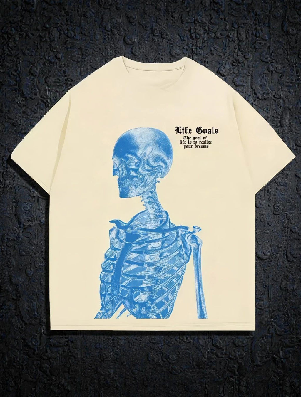 Street Fashion Skeleton Graphic T-Shirt – Oversized Cotton Gildan Top