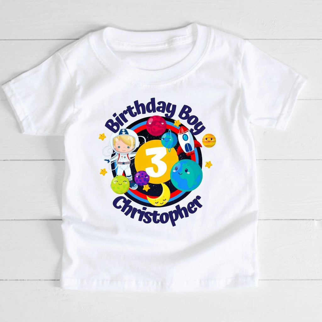 Outer Space Birthday Shirt - Light Skin