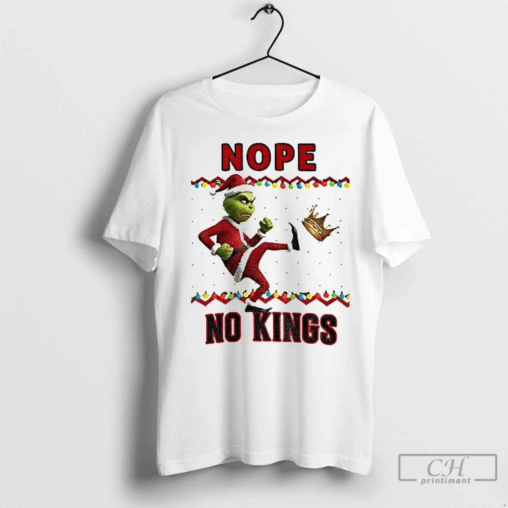 Premium Grinch Ugly Xmas Nope No Kings Anti Maga Christmas 2025
