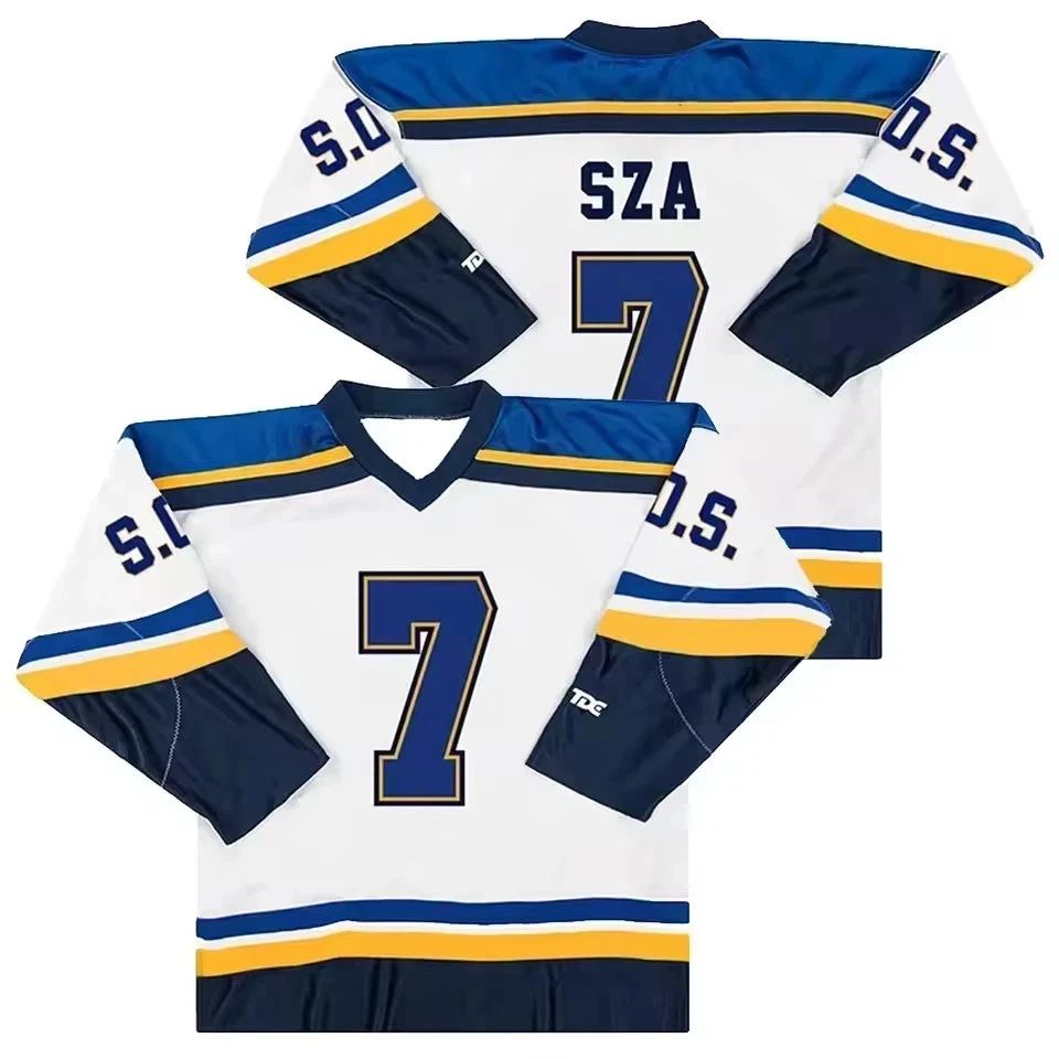 SZA SOS Album 2023 Concert Hockey Jersey Long Sleeve Shirt Adult Unisex Sweater