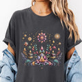 Meditation Tshirt Comfort Colors Boho Yoga Floral Botanical Graphic Tee