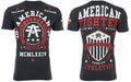 AMERICAN FIGHTER Dalton Black Red Athletic Mens Crewneck T-shirt S-3XL NWT