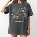 Women's Mama Flowers Boho Graphic Print Soft Cotton Comfort Tee Gift