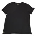 Lacoste Mens 3XL Black V-Neck Short Sleeve T-Shirt Underwear Tee Crocodile Logo