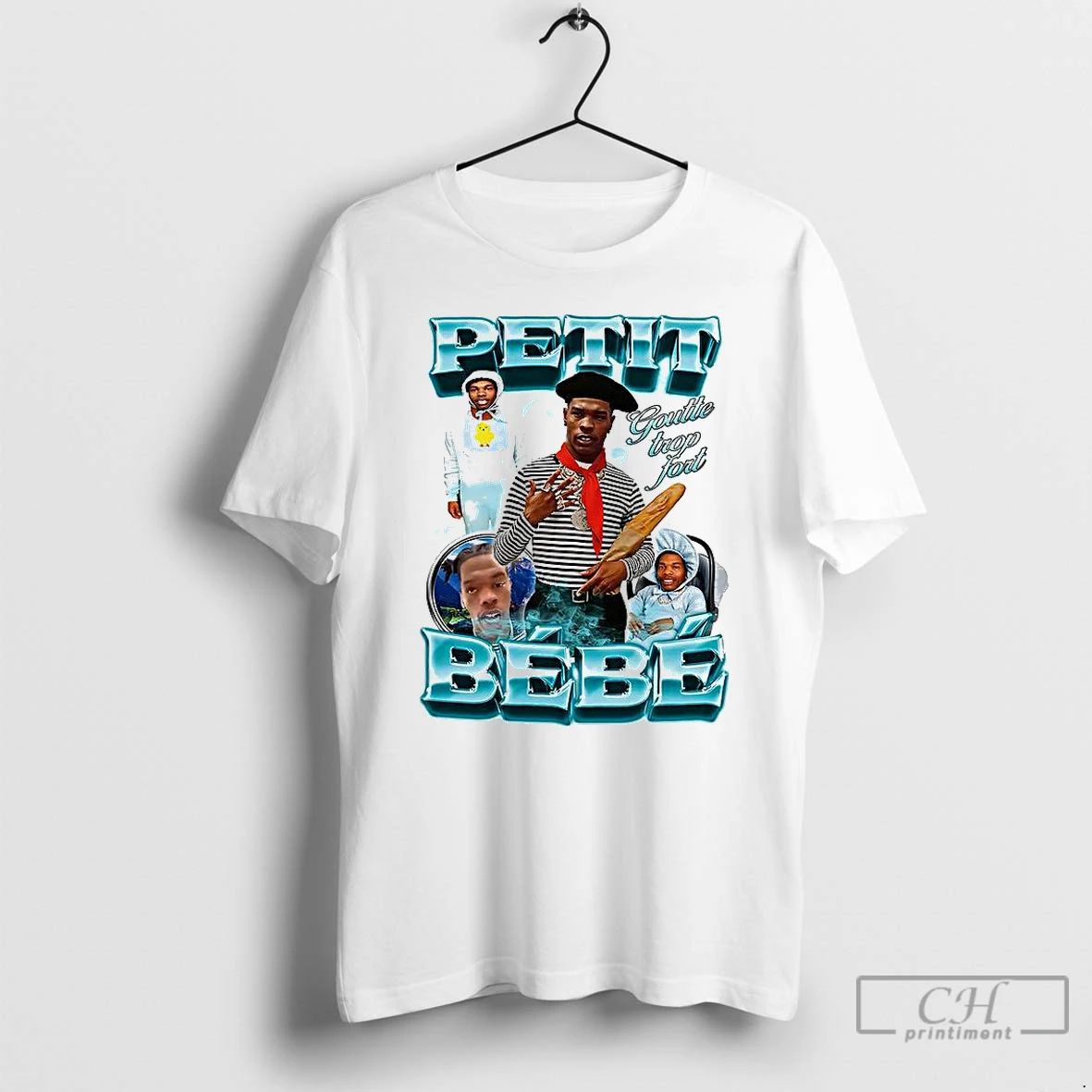 Premium Petit Bebe Goutte Trop Fort Collage T Shirts