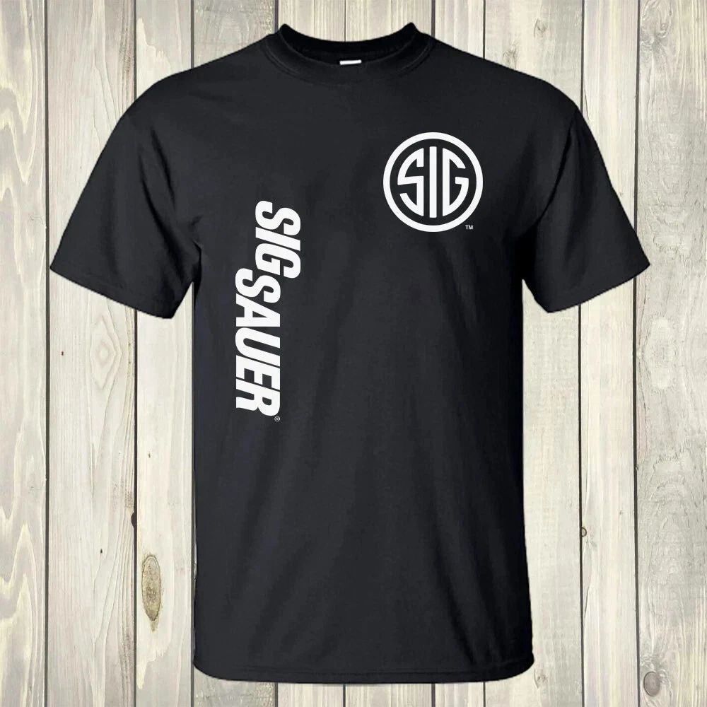 Hot New SIG Sauer Firearms Logo Men's Funny T-Shirt Size S-5XL Reprint