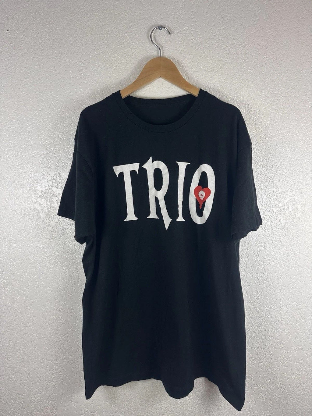 Trio Graphic T-Shirt Black – Gothic Logo Design – Short Sleeve Tee