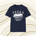 Throwbackmax Texas Stadium 1971 Classic Cut Football T-Shirt - Dallas Cowboys
